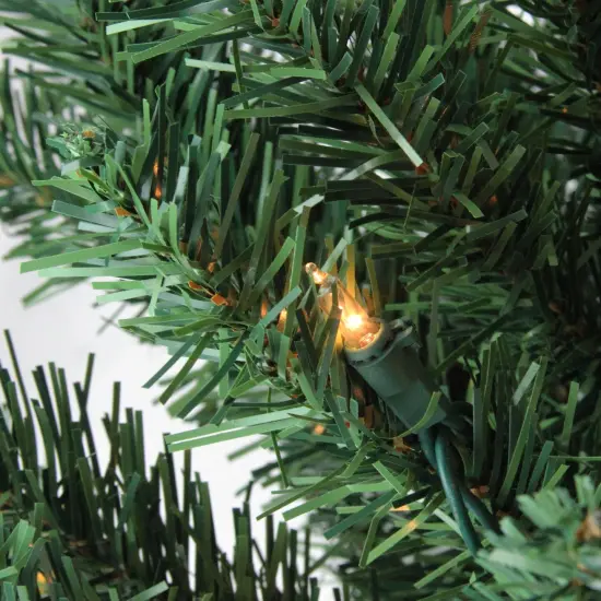 Northlight 4.5' Pre-lit Full Buffalo Fir Artificial Christmas Tree - Clear Lights Green {4}