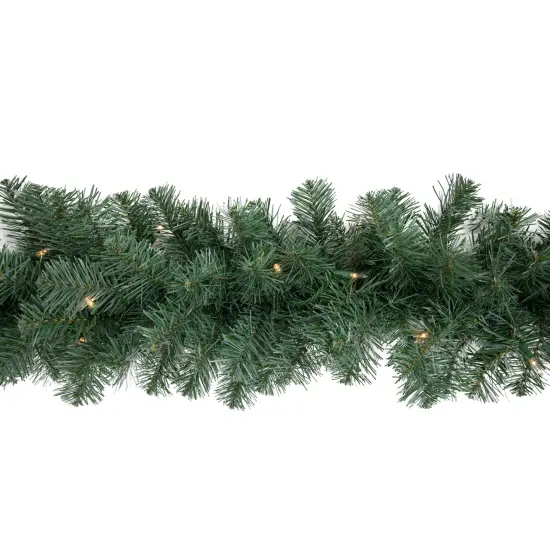 Northlight 9' x 12" Pre-Lit Colorado Blue Spruce Artificial Christmas Garland, Clear Lights Green {4}