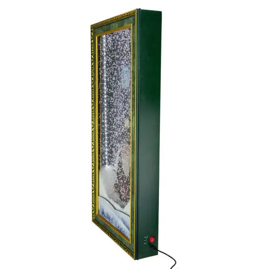 Northlight LED Lighted Musical Snowing Santa Wall Plaque - 31" Green {4}