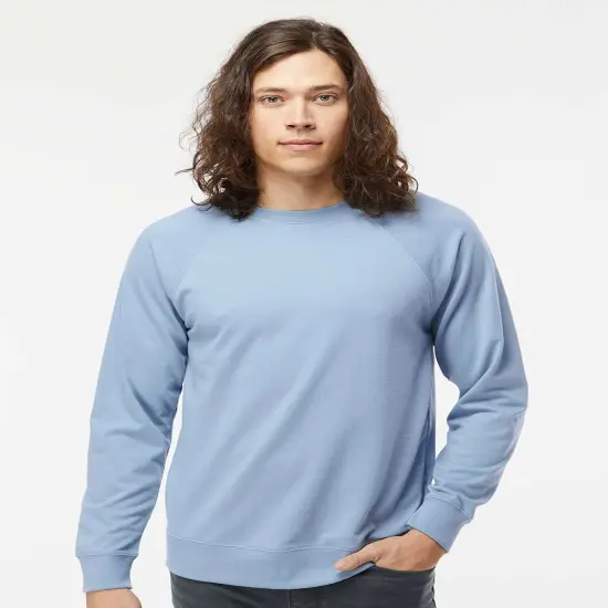 Long Sleeve Lightweight French Terry Crewneck Sweatshirt | RADYAN&reg; Misty blue {1}