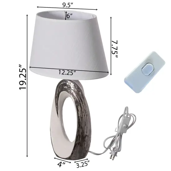 Bedroom lamps, Nightstand Lamp, Desk lamps, Cool Lamps for Ideal Gifts, Designer table lamps, Decorative Lamps, Unique Lamps for Home Decor Living Room or Bedroom, White set of 2 {1}