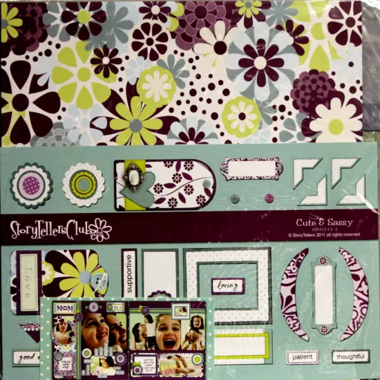 StoryTellers Club Cute & Sassy 12 x 12 Double-Page Layout Scrapbook Kit {1}
