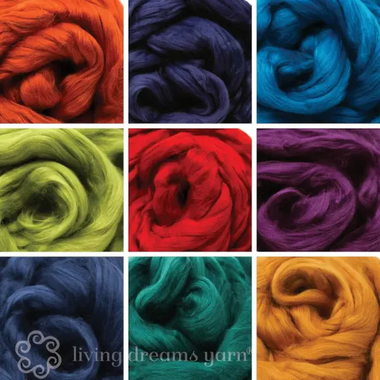 Egyptian Cotton - Beautifully Dyed Vivid Colors, Combed Top Roving for Spinning, Blending, Felting, Weaving. {3}