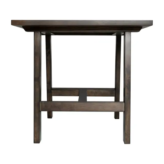 Merrick Lane Mabel Farmhouse Trestle End Table, Solid Wood Rustic Accent Table Dark Gray {4}