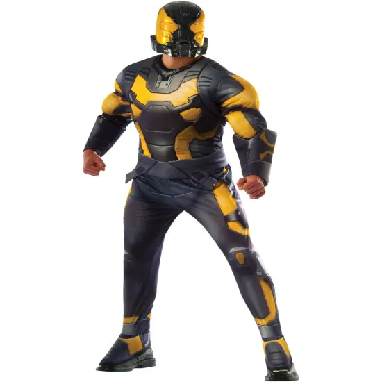 Adult Mens Deluxe Marvel Ant-Man Yellow Jacket Costume With Mask {1}