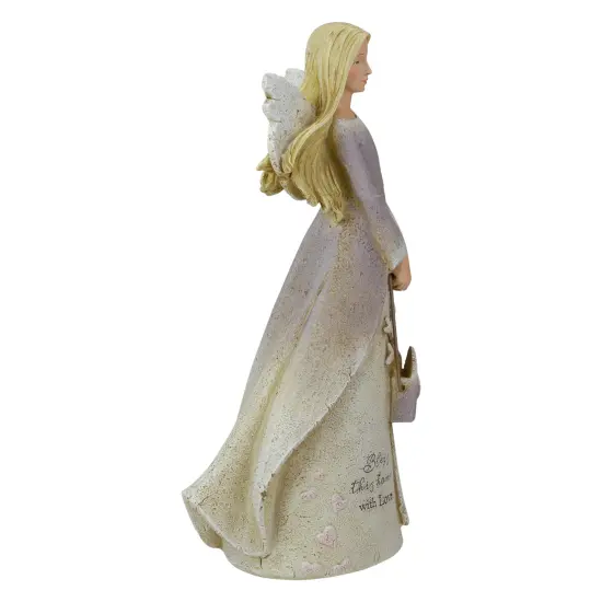 Roman Heavenly Blessings Collection "Bless This Home" Angel Figurine - 8.5" Purple {5}