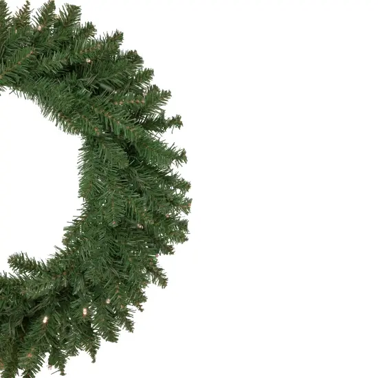 Northlight Pre-Lit Winona Fir Artificial Christmas Wreath - 24"- Warm White LED Lights Green {5}