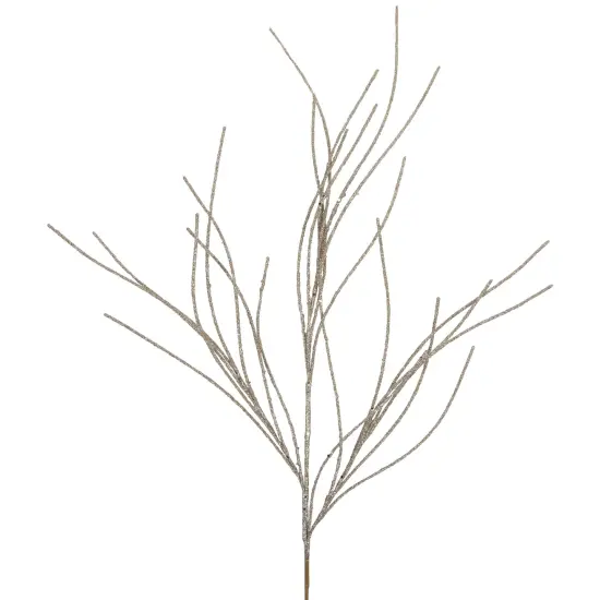 Northlight 36" Champagne Gold Glittered Christmas Twig Spray {4}