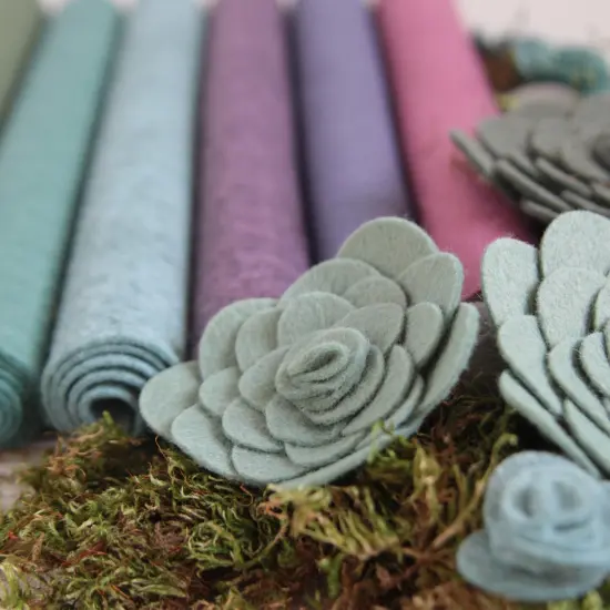 Wool Blend Felt, Succulents {4}