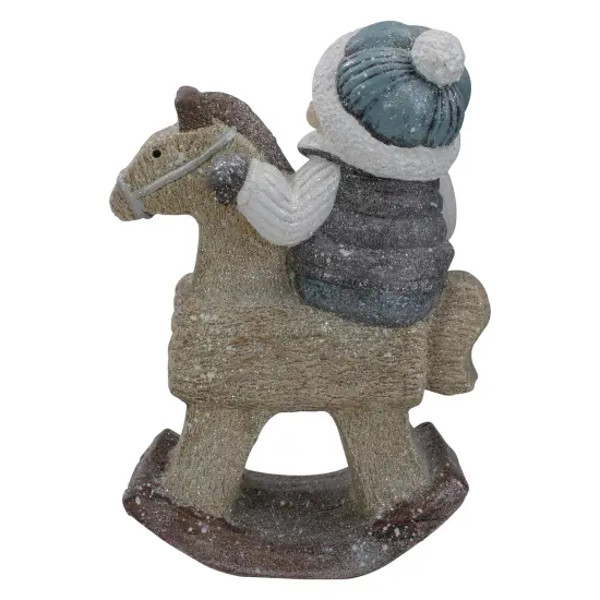 Northlight Boy on Rocking Horse Christmas Figure - 18" Black {5}