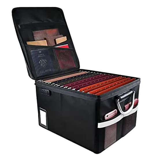 Fireproof Storage Filing Cabinet Box with Lock, Portable Office Safe Box for Hanging Letter/Legal Folder 16.1 x 12.9 x 11in {2}