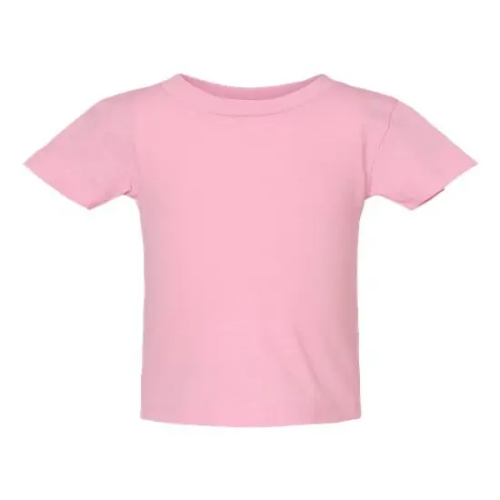 Rabbit Skins&reg; Infant Short Sleeve Cotton Jersey Tee - 3401 Pink {1}