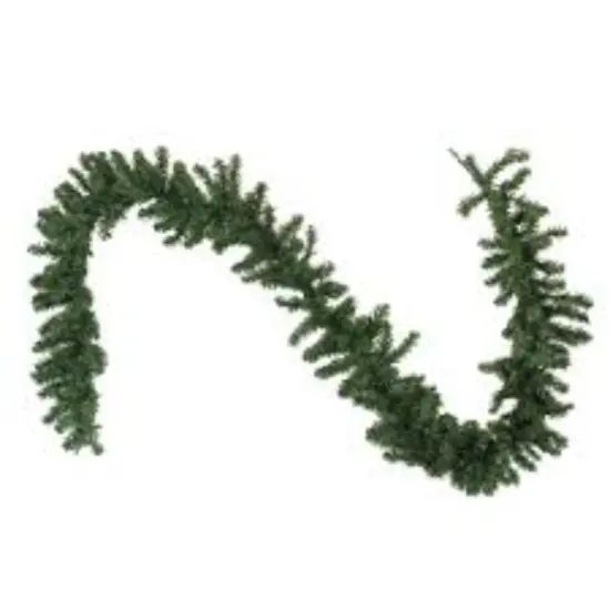 Northlight Pre-Lit Battery Operated Canadian Pine Artificial Christmas Garland - 9' x 10" - LED Multi Lights Green {4}