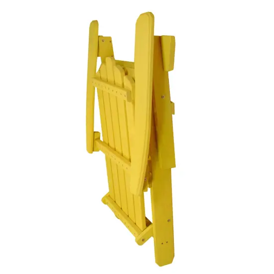 Northlight 36" Yellow Classic Folding Wooden Adirondack Chair {7}