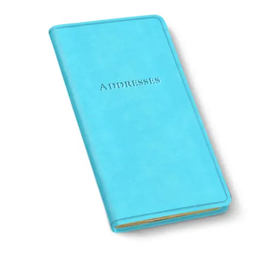 Gallery Leather Pocket Address Book - 6" x 3.25" Acadia Pool {1}