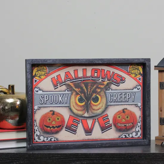 Raz Black and Red "HALLOWS' EVE" Framed Rectangular Wall Art 11" x 16" {4}