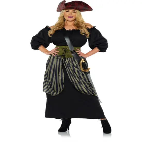 Women's Renaissance Lady Seven Seas Pirate Dress Costume {1}