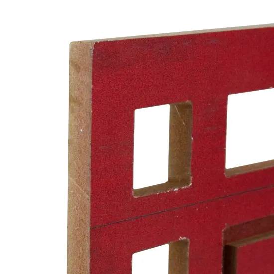 Northlight Carved "Merry Christmas " Wooden Rectangular Wall Sign - 24&rdquo; - Red and White {5}