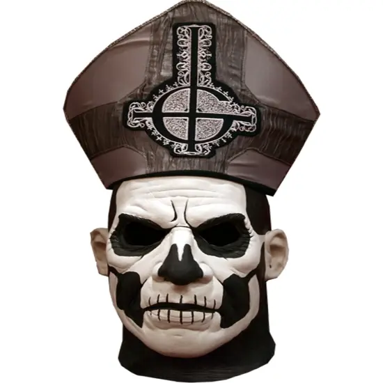Ghost Papa Emeritus II Mask With Hat Costume Accessory {1}