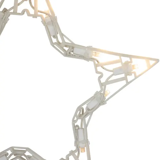 Northlight LED Lighted Twinkle Star Christmas Lights - 9.25' White Wire - 10ct {4}