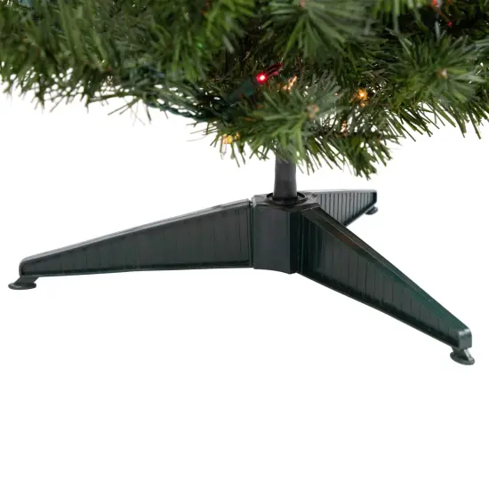 Northlight 3' Pre-Lit Medium Canadian Pine Artificial Christmas Tree, Multicolor Lights Green {6}