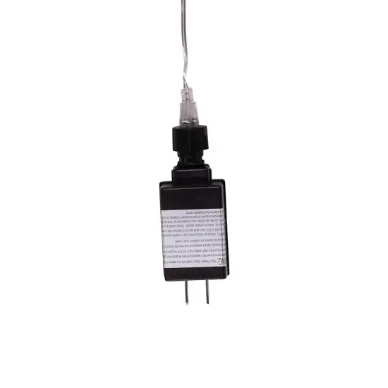 Kurt Adler Battery Operated Lighted Iridescent Tinsel Christmas Garland- LED Warm White - 9.25' {6}