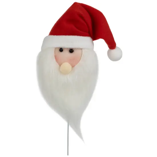 Northlight Set of 2 Plush Santa Claus Christmas Picks 18" White {7}