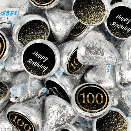 100th Birthday Candy Party Favors Chocolate Hershey's Kisses Bulk {1}