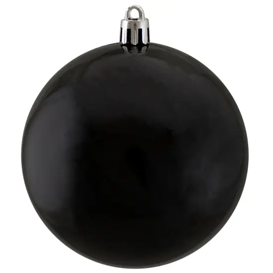 Northlight Shatterproof Shiny Christmas Ball Ornaments 3.25" (80mm) - Black - 32ct {4}