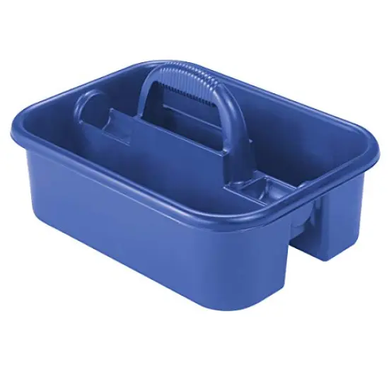 Plastic Tote Tool & Supply Cleaning Caddy with Handle, (18-3/8-Inch x 13-7/8-Inch x 9-Inch), Blue (09185BLUE) {2}