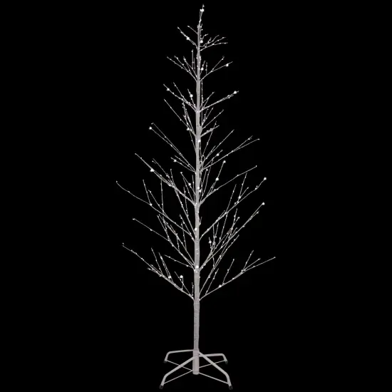 Northlight 6' LED Lighted White Birch Christmas Twig Tree - Pure White Lights {4}