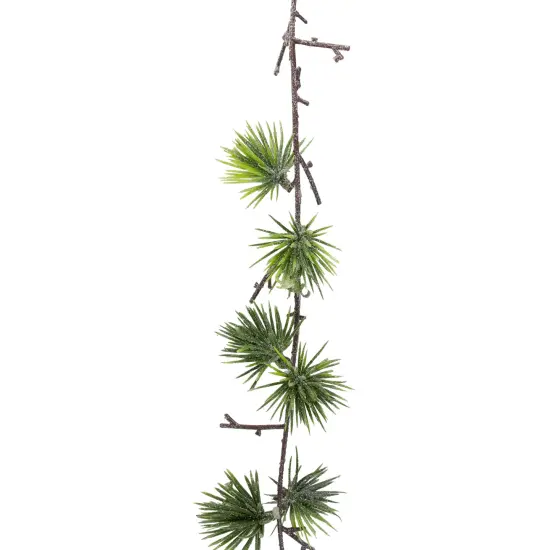 Northlight 25" Brown and Green Artificial Mini Pine Needle Sprig with Star Hanging Spray {4}