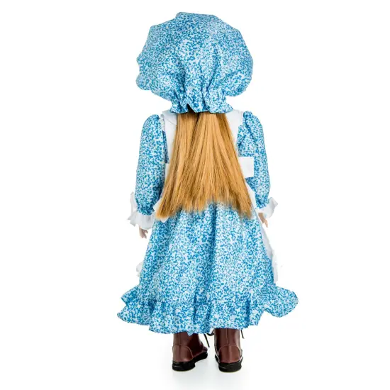 The Queen's Treasures 18 Inch Doll Clothes 4 Piece Blue Calico Dress {6}