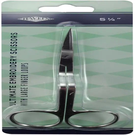 Havel's Ultimate Angled Machine Embroidery Scissors 5.25"-Large Finger Loops {1}