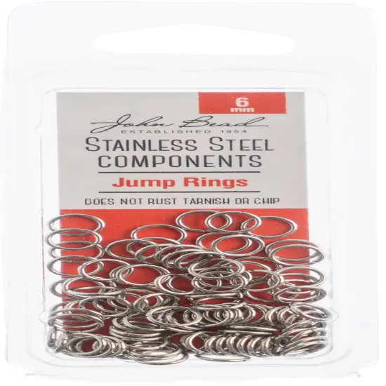 John Bead Stainless Steel Jump Ring 100/Pkg-6mm {1}