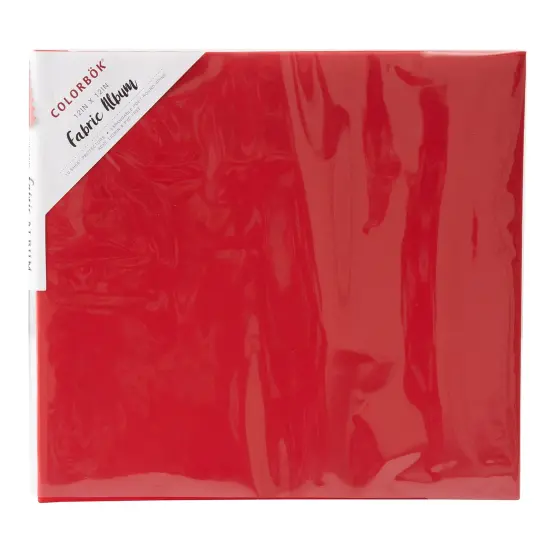 Colorbok Post Bound Fabric Album 12"X12"-Red {1}