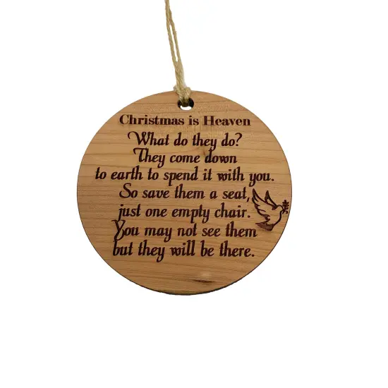 Christmas is Heaven - Raw Cedar Ornament {1}