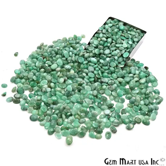 Emerald Oval Gemstone, 6x9mm, 1+ Carats, 100% Natural Faceted Loose Gems, May Birthstone, GemMartUSA (EM-60005) {5}