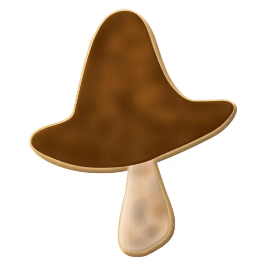 CookieCutter.Com Brand Shitake Mushroom Cookie Cutter 3.25 in, Tin Plate Steel, Handmade in USA {2}