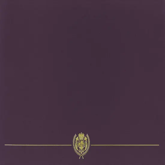 Great Papers! Classic Certificate Cover with Gold Foil Crest, Plum, 12" x 9.375"(folded) with Die-Cuts for 8.5" x 11" Documents, 5 Count {1}