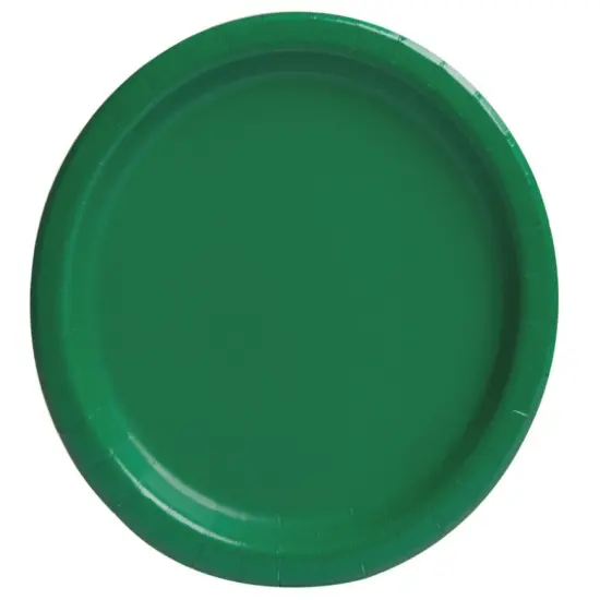 Emerald Green Solid Round 7" Dessert Plates, 8ct {1}