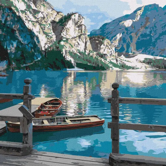 Painting by Numbers kit Mountain peace KHO2763 {2}