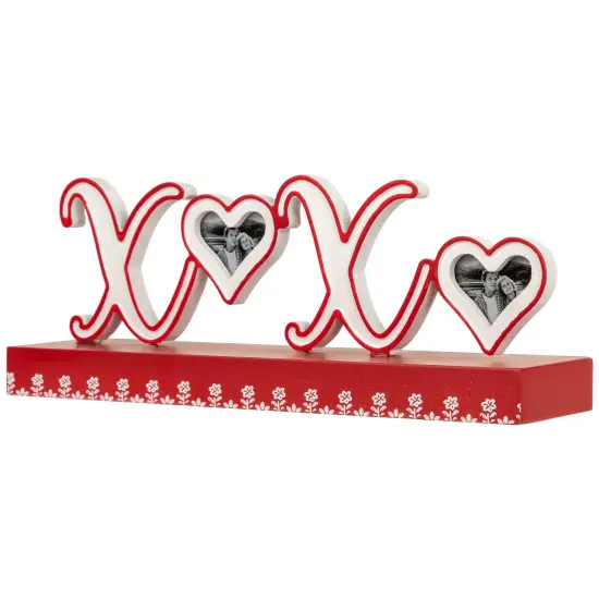 Northlight Heart and Floral "XOXO" Valentine's Day Photo Frame - 12" Red {5}