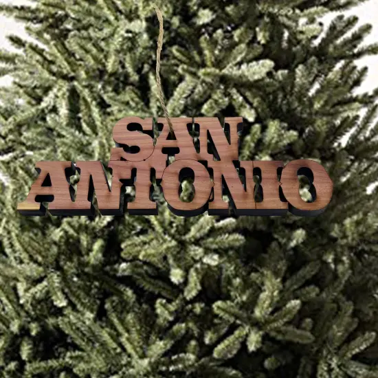 San Antonio - Cedar Ornament {2}