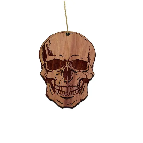 Skull - Cedar Ornament {3}