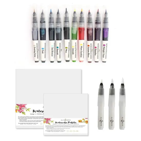 Retired - Watercolor Markers and Brushes Bundle {1}