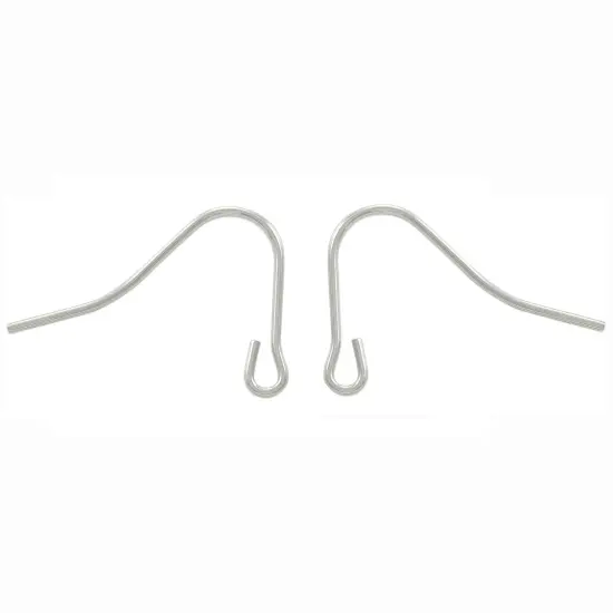 JewelrySupply Sterling Silver Fish Hook Earring Wires (1 Pair of Sterling Silver Earrings) {1}