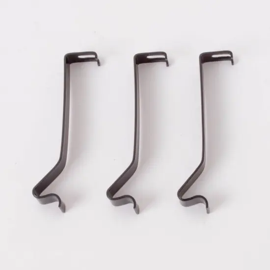 Aladdin Steel Spring Mount Clips for Hanging Oil Lamp, Fit H175 Hanging Lamp Frame, 2.75 x .375 in, Set of 3, Black {1}