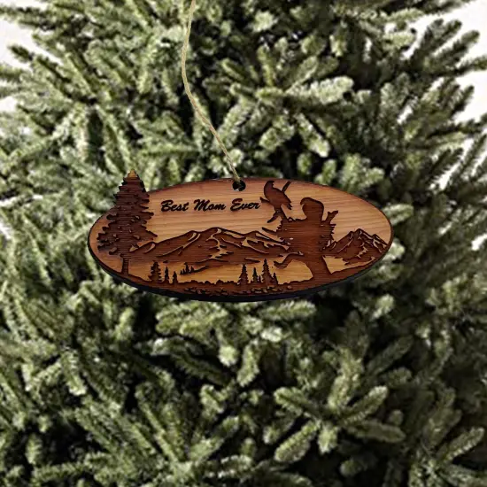 Best Mom Ever Eagle Nest - Cedar Ornament {2}