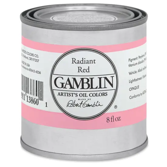 Gamblin Artist's Oil Color - Radiant Red, 8 oz Can {1}